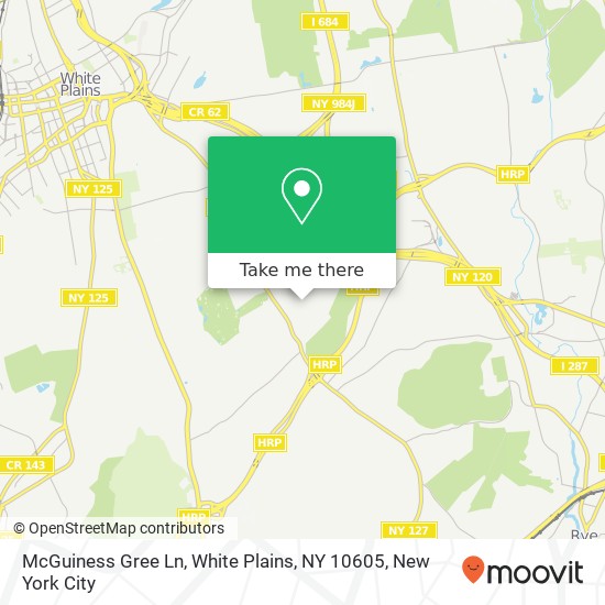 Mapa de McGuiness Gree Ln, White Plains, NY 10605