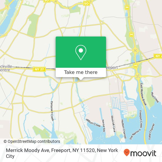 Mapa de Merrick Moody Ave, Freeport, NY 11520