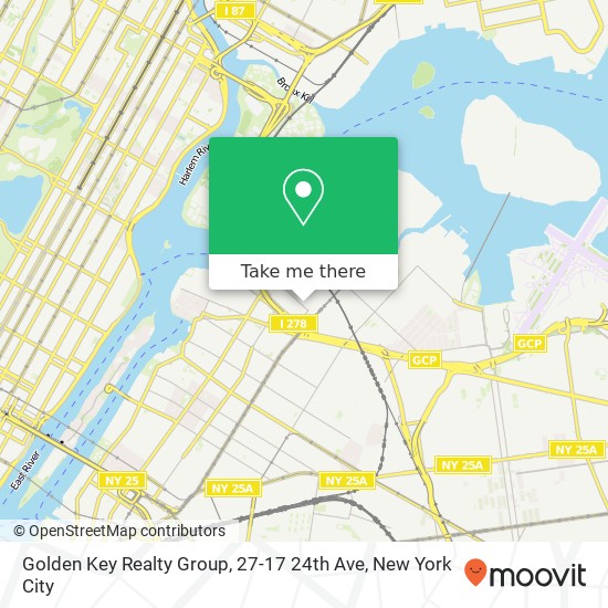 Mapa de Golden Key Realty Group, 27-17 24th Ave