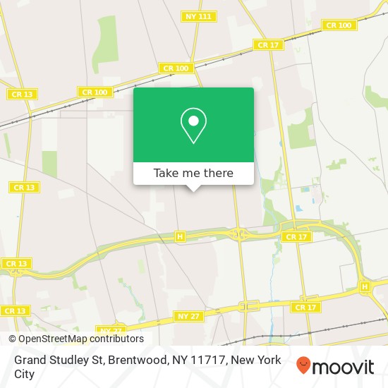 Mapa de Grand Studley St, Brentwood, NY 11717