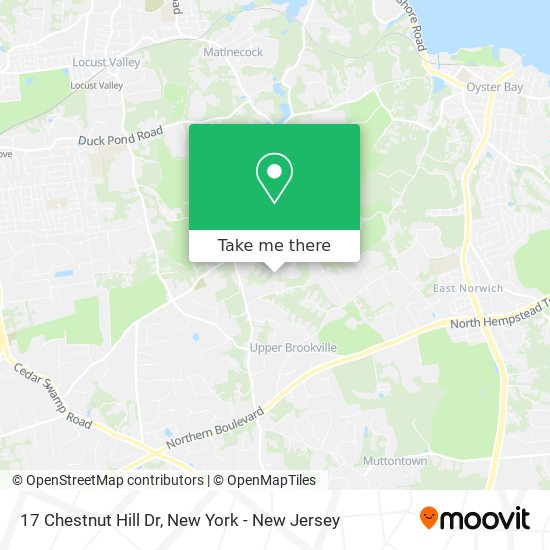 Mapa de 17 Chestnut Hill Dr