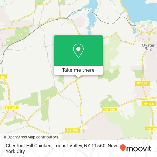 Mapa de Chestnut Hill Chicken, Locust Valley, NY 11560