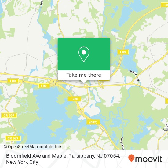 Mapa de Bloomfield Ave and Maple, Parsippany, NJ 07054