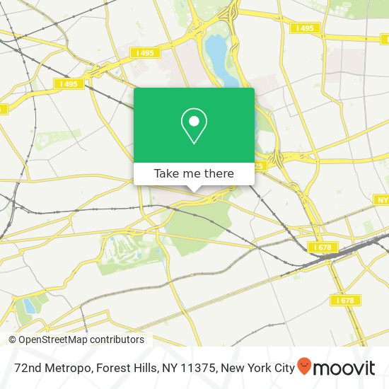 Mapa de 72nd Metropo, Forest Hills, NY 11375