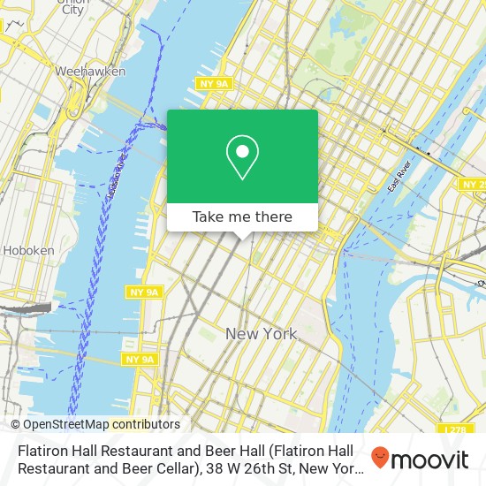 Flatiron Hall Restaurant and Beer Hall (Flatiron Hall Restaurant and Beer Cellar), 38 W 26th St map