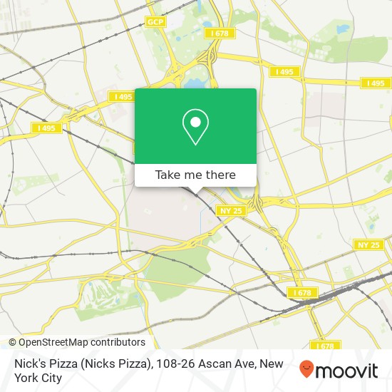 Mapa de Nick's Pizza (Nicks Pizza), 108-26 Ascan Ave