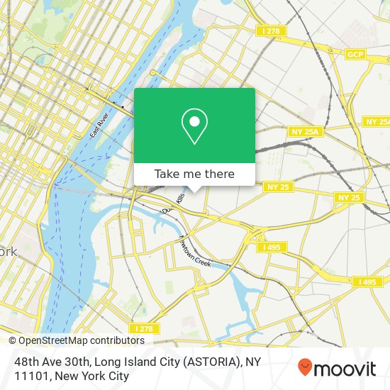 Mapa de 48th Ave 30th, Long Island City (ASTORIA), NY 11101