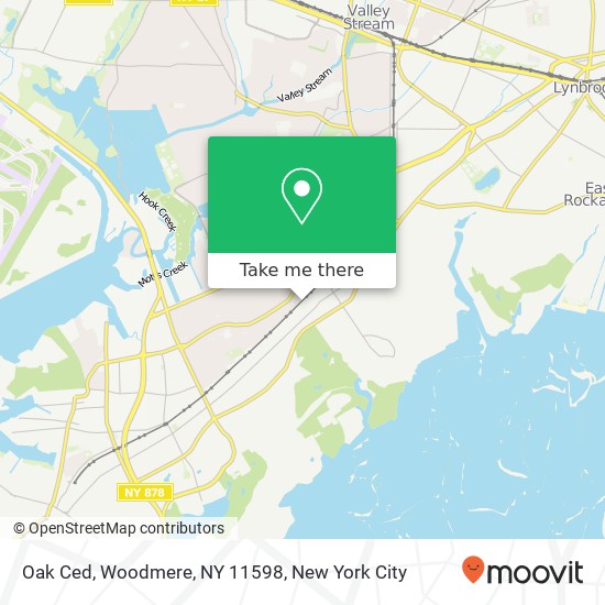 Mapa de Oak Ced, Woodmere, NY 11598