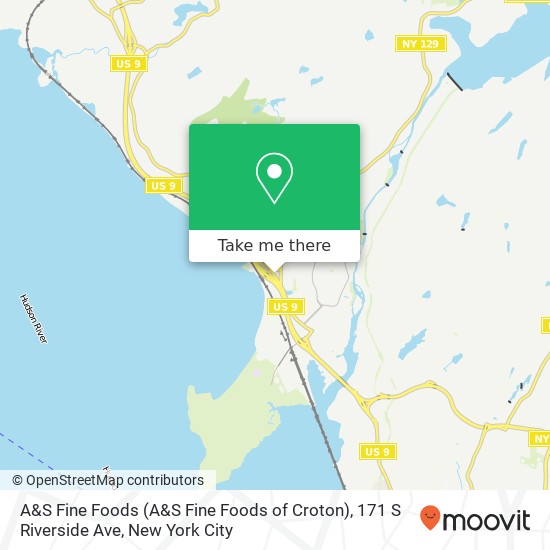 Mapa de A&S Fine Foods (A&S Fine Foods of Croton), 171 S Riverside Ave