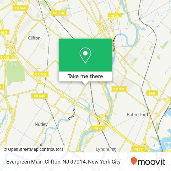 Evergreen Main, Clifton, NJ 07014 map