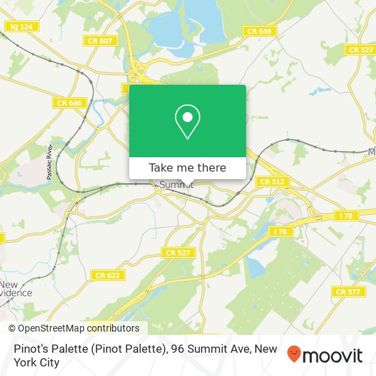 Pinot's Palette (Pinot Palette), 96 Summit Ave map