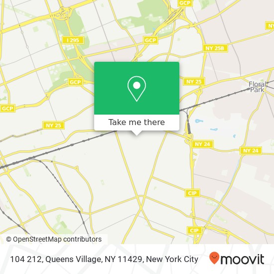 Mapa de 104 212, Queens Village, NY 11429