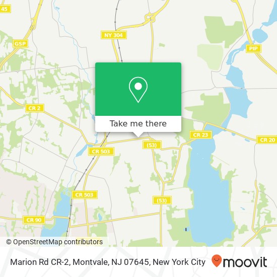 Mapa de Marion Rd CR-2, Montvale, NJ 07645