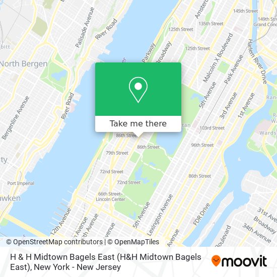 H & H Midtown Bagels East map