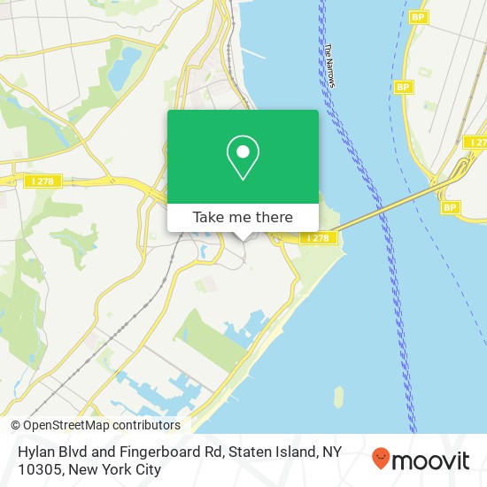 Mapa de Hylan Blvd and Fingerboard Rd, Staten Island, NY 10305