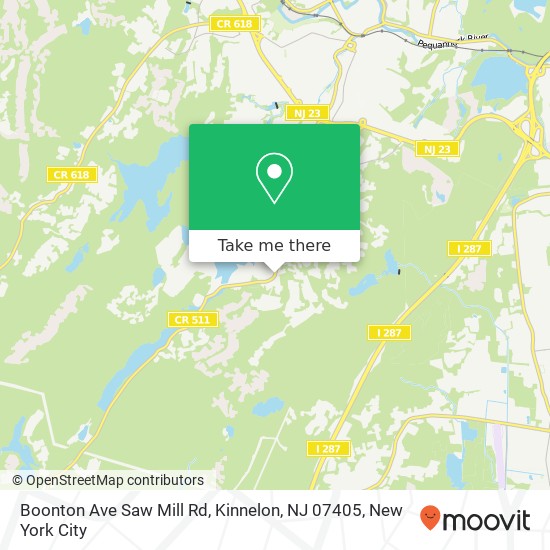 Mapa de Boonton Ave Saw Mill Rd, Kinnelon, NJ 07405