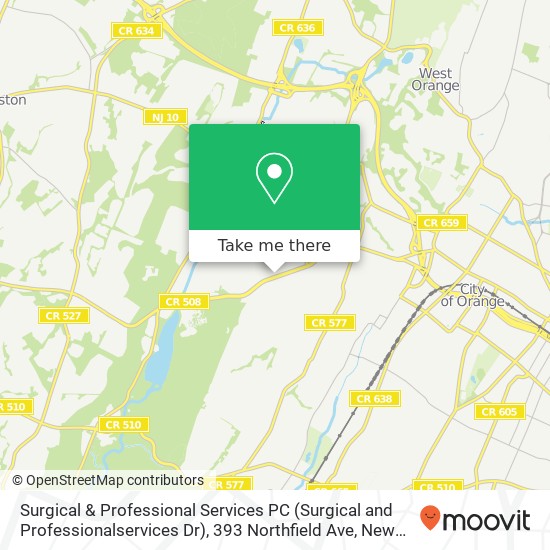 Mapa de Surgical & Professional Services PC (Surgical and Professionalservices Dr), 393 Northfield Ave