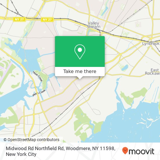 Midwood Rd Northfield Rd, Woodmere, NY 11598 map