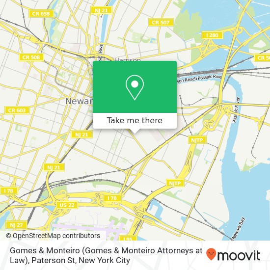 Gomes & Monteiro (Gomes & Monteiro Attorneys at Law), Paterson St map