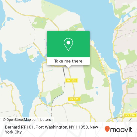 Mapa de Bernard RT-101, Port Washington, NY 11050