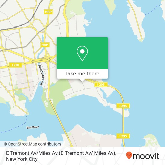 E Tremont Av / Miles Av map