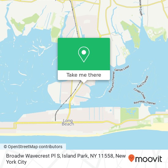 Mapa de Broadw Wavecrest Pl S, Island Park, NY 11558