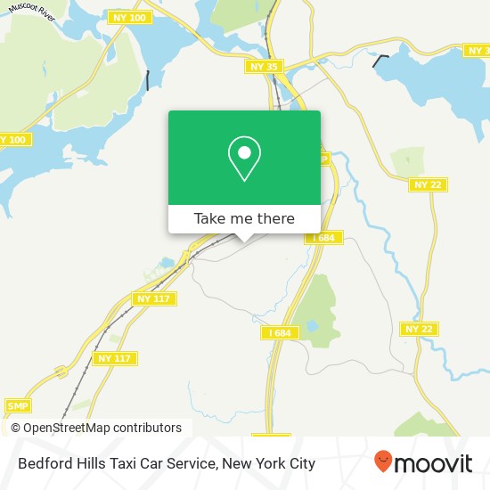 Mapa de Bedford Hills Taxi Car Service