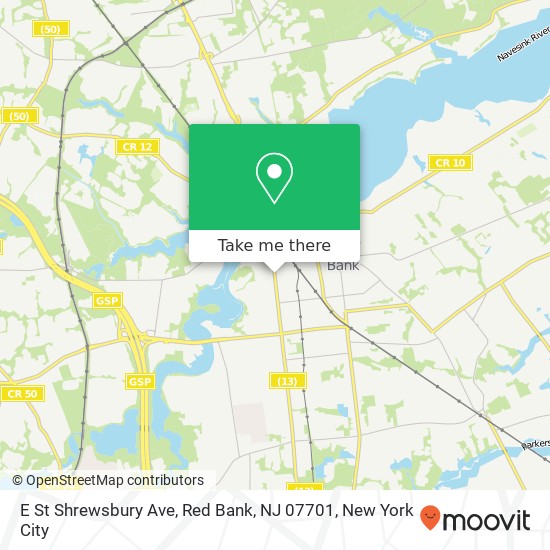 E St Shrewsbury Ave, Red Bank, NJ 07701 map