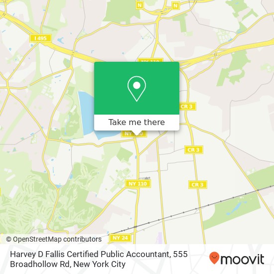 Mapa de Harvey D Fallis Certified Public Accountant, 555 Broadhollow Rd