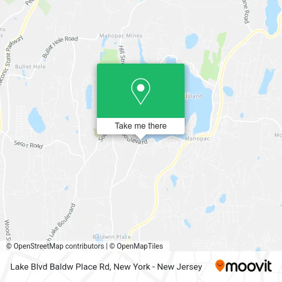 Lake Blvd Baldw Place Rd map