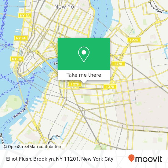 Mapa de Elliot Flush, Brooklyn, NY 11201