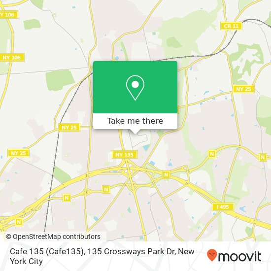 Mapa de Cafe 135 (Cafe135), 135 Crossways Park Dr