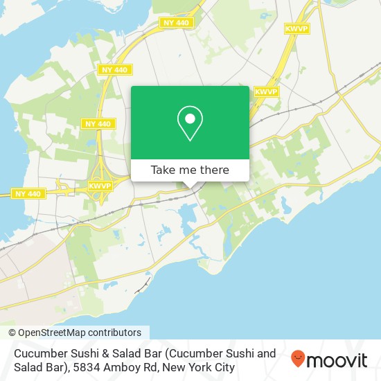 Mapa de Cucumber Sushi & Salad Bar (Cucumber Sushi and Salad Bar), 5834 Amboy Rd