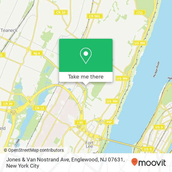 Mapa de Jones & Van Nostrand Ave, Englewood, NJ 07631