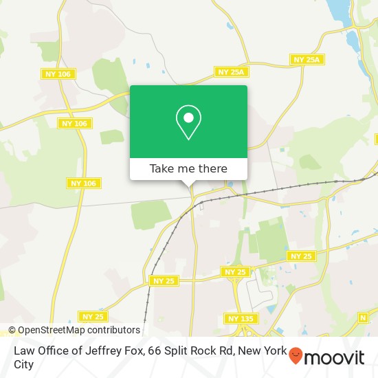 Mapa de Law Office of Jeffrey Fox, 66 Split Rock Rd