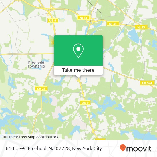 Mapa de 610 US-9, Freehold, NJ 07728