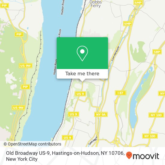 Mapa de Old Broadway US-9, Hastings-on-Hudson, NY 10706