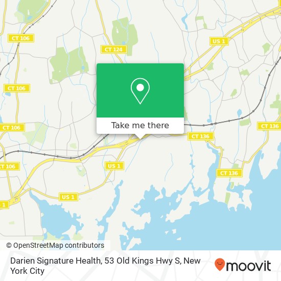 Darien Signature Health, 53 Old Kings Hwy S map