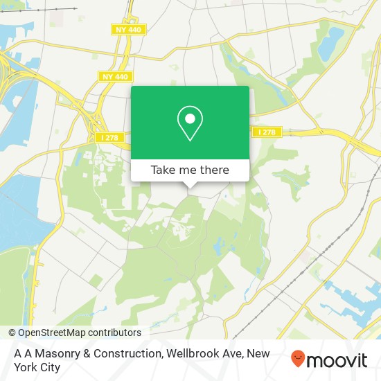 Mapa de A A Masonry & Construction, Wellbrook Ave