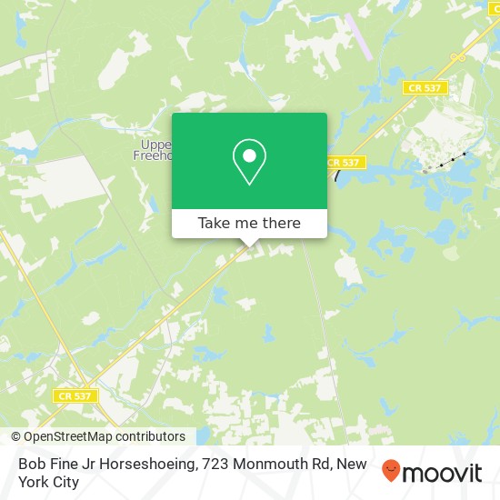 Mapa de Bob Fine Jr Horseshoeing, 723 Monmouth Rd