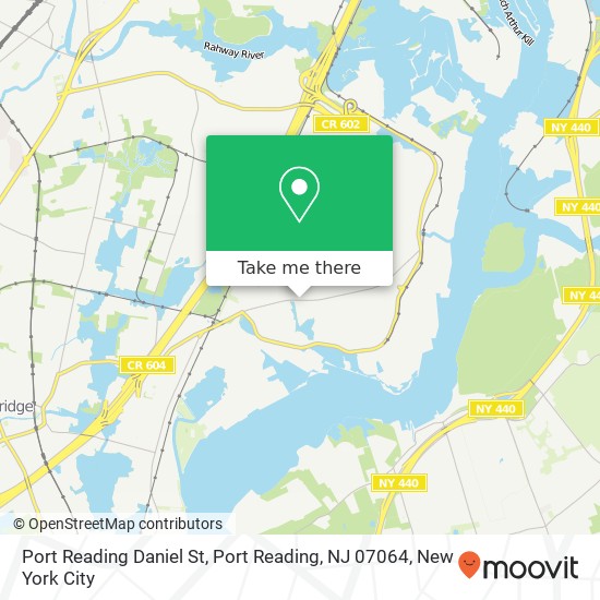 Mapa de Port Reading Daniel St, Port Reading, NJ 07064