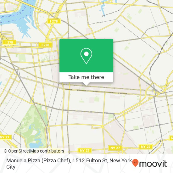 Manuela Pizza (Pizza Chef), 1512 Fulton St map