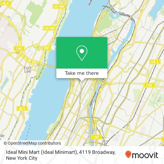 Mapa de Ideal Mini Mart (Ideal Minimart), 4119 Broadway