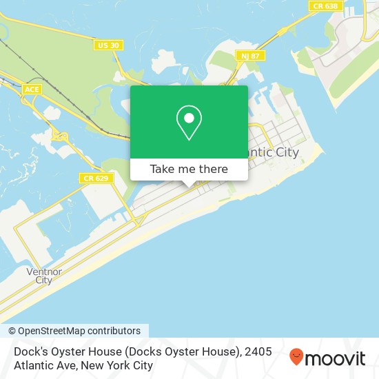 Mapa de Dock's Oyster House (Docks Oyster House), 2405 Atlantic Ave