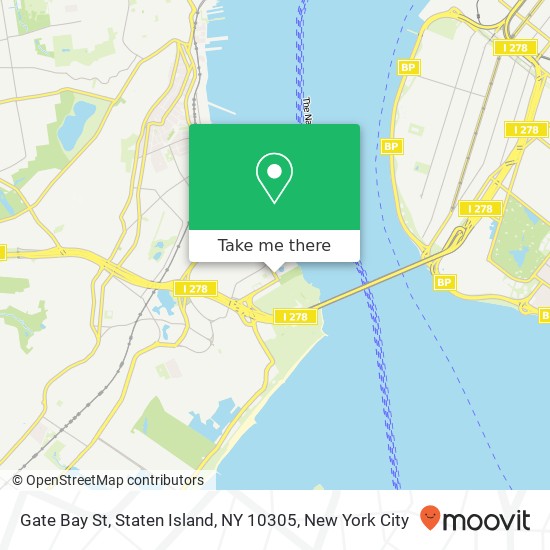 Mapa de Gate Bay St, Staten Island, NY 10305