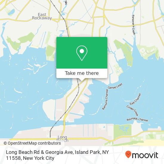 Mapa de Long Beach Rd & Georgia Ave, Island Park, NY 11558