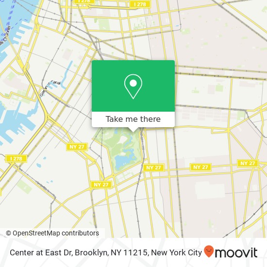 Mapa de Center at East Dr, Brooklyn, NY 11215