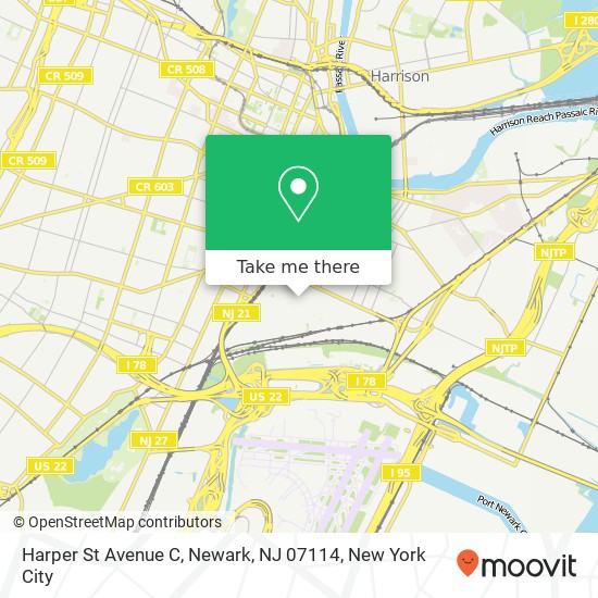 Harper St Avenue C, Newark, NJ 07114 map