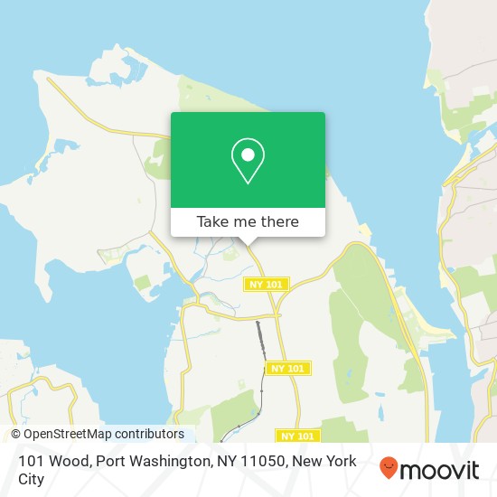 Mapa de 101 Wood, Port Washington, NY 11050