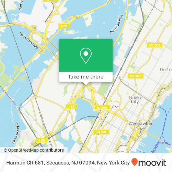 Mapa de Harmon CR-681, Secaucus, NJ 07094